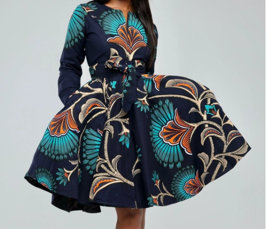 Awolowo Women's African Print Jacket Dress