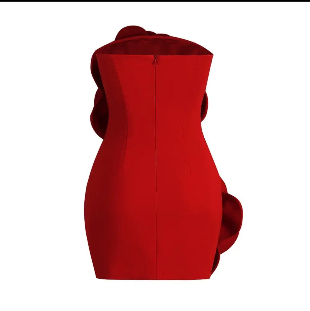 3D Red Tube Dress