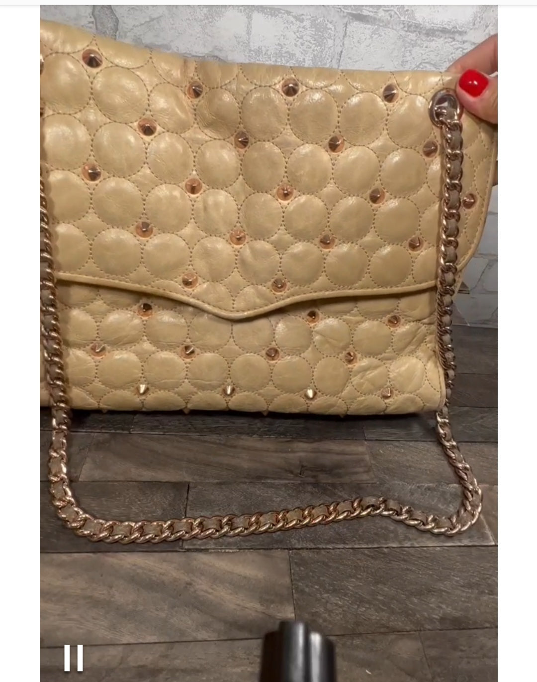 Rebecca Mirnoff Studded Quilted Bag