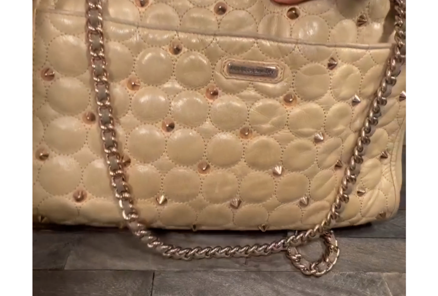 Rebecca Mirnoff Studded Quilted Bag